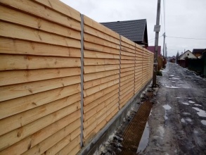 Деревянный забор елочка 150 метров фото в Яхроме