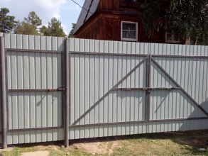 Забор с воротами и калиткой 100 метров фото в Яхроме